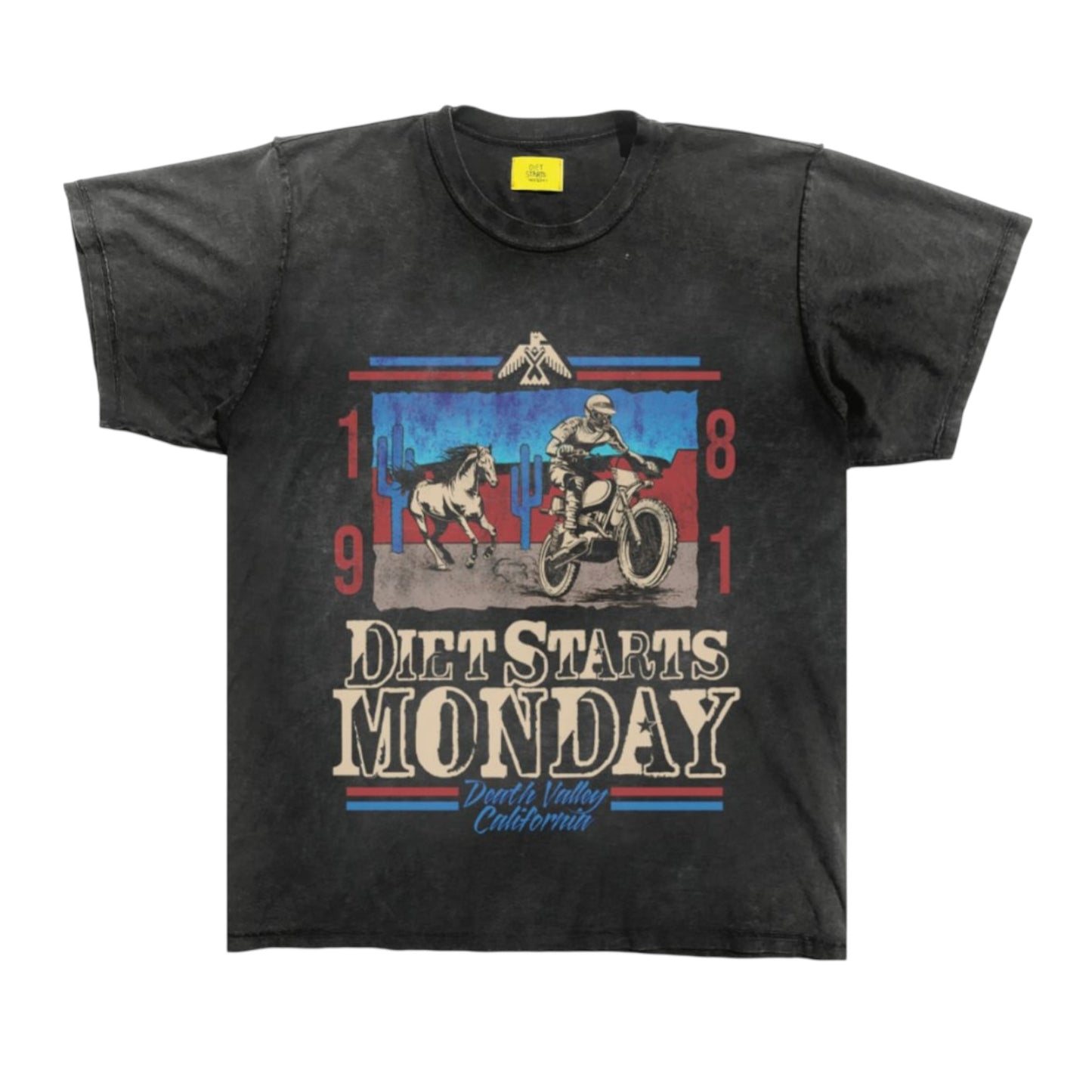 Diet Starts Monday '81 Racing Tee - Black