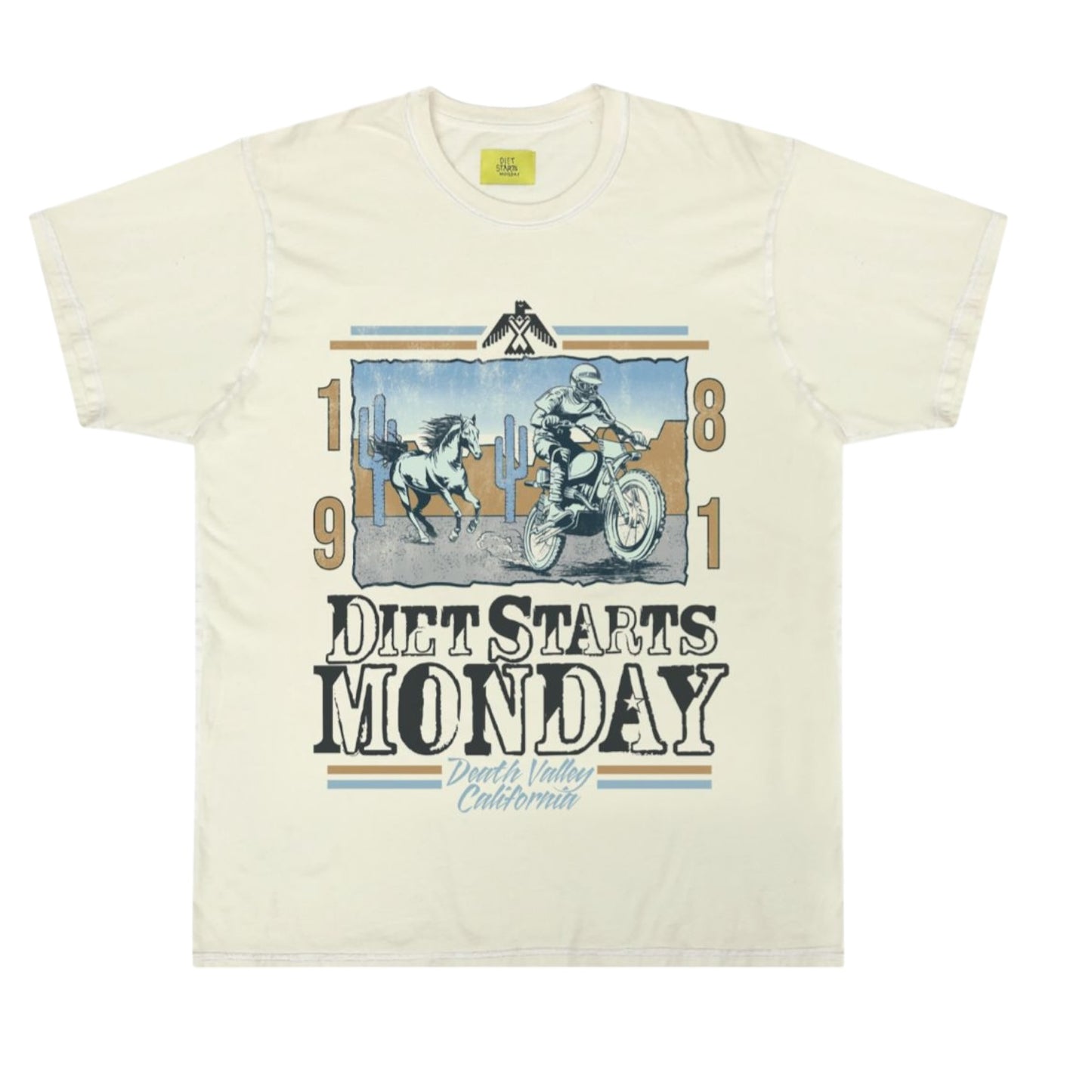 Diet Starts Monday '81 Racing Tee - White