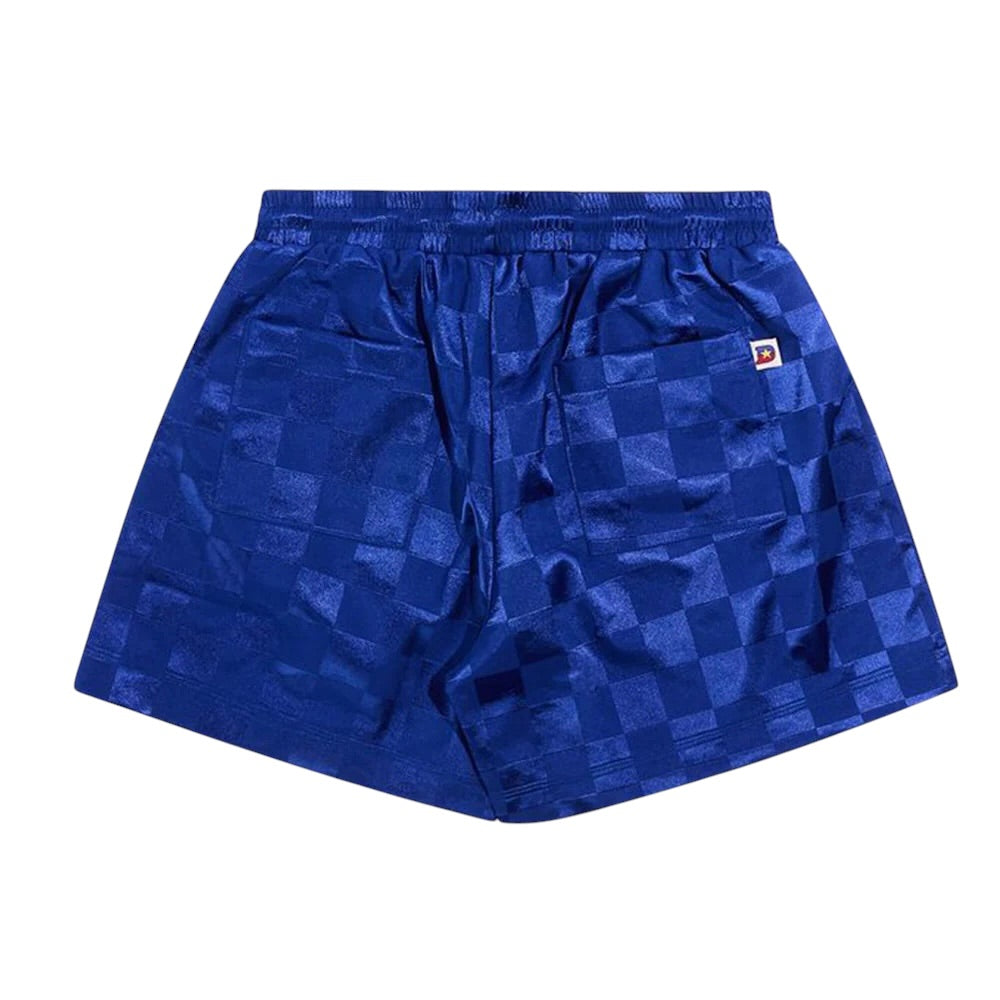 Diet Starts Monday Checkered Nylon Shorts - Blue