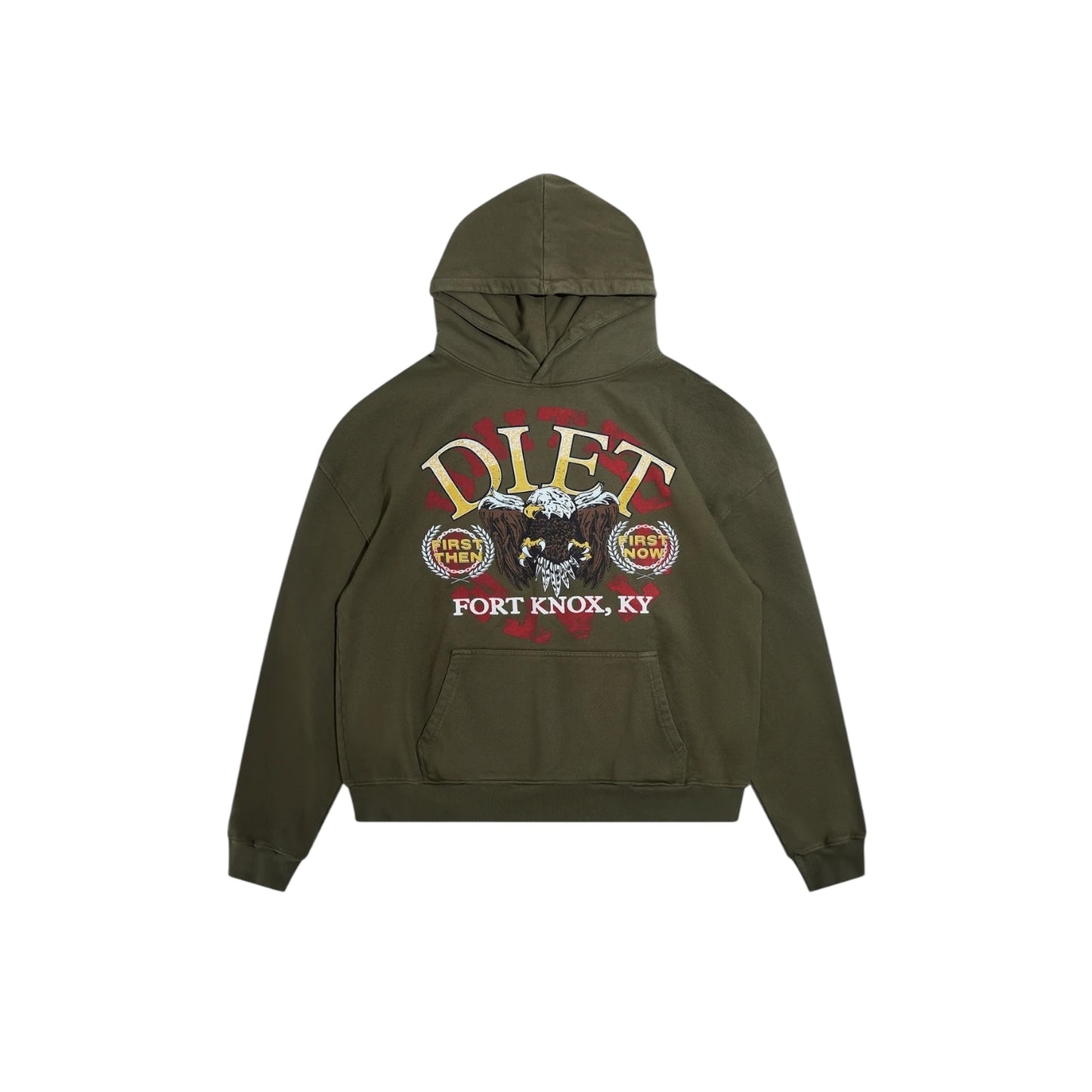 Diet Starts Monday French Terry Ft Knox Hoodie - Olive