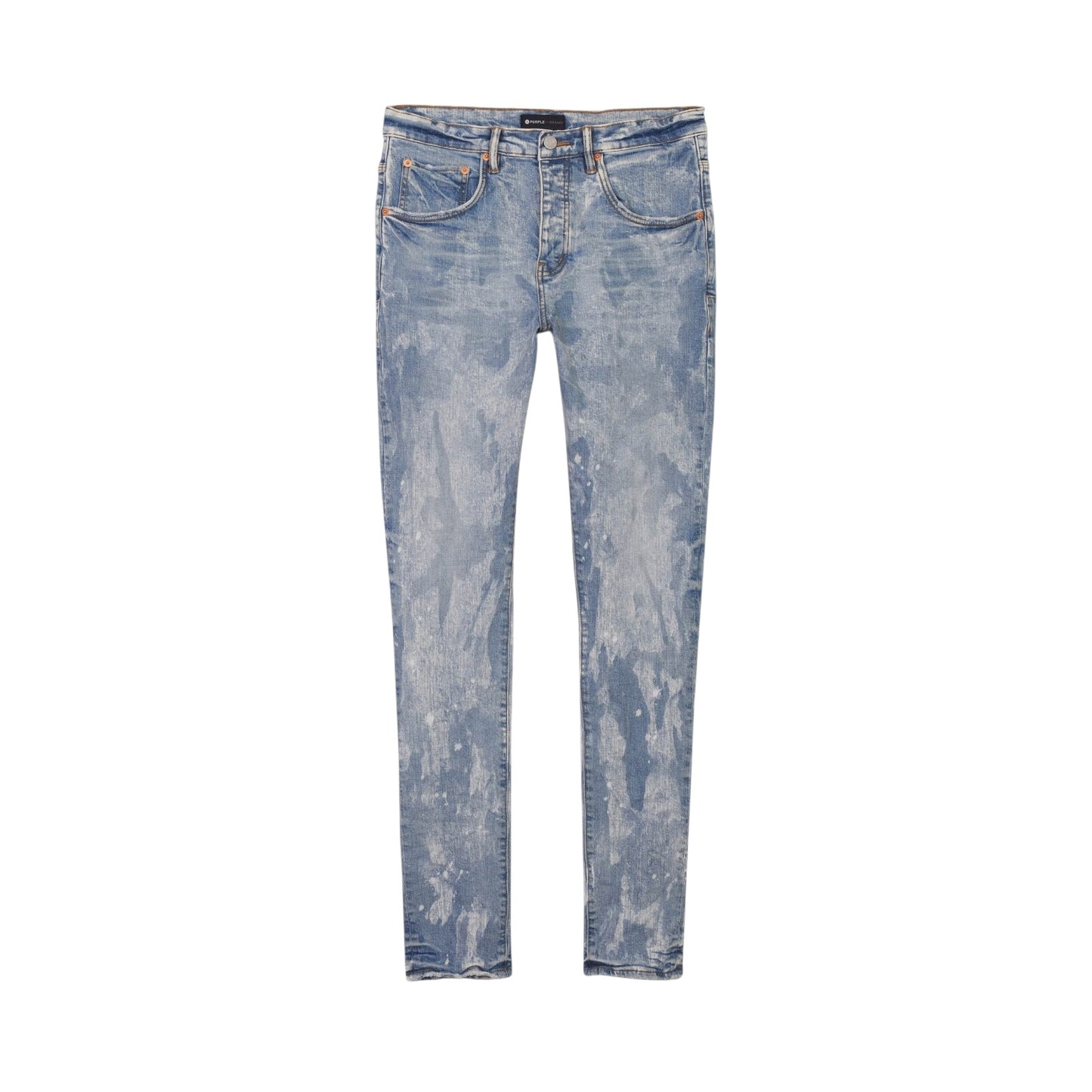 Purple Denim Light Indigo Vintage Spotted Bleach