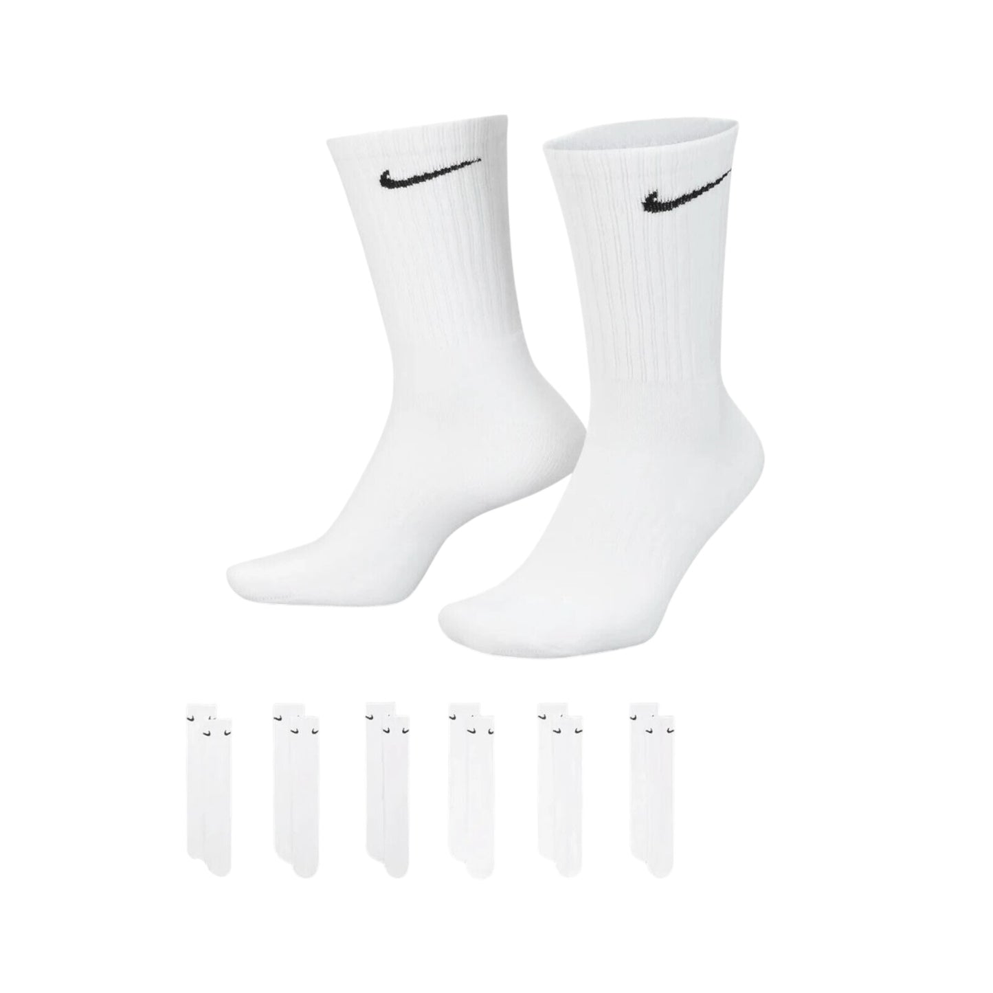 Nike Everyday Cushioned Socks (6pk) - SX7666-100