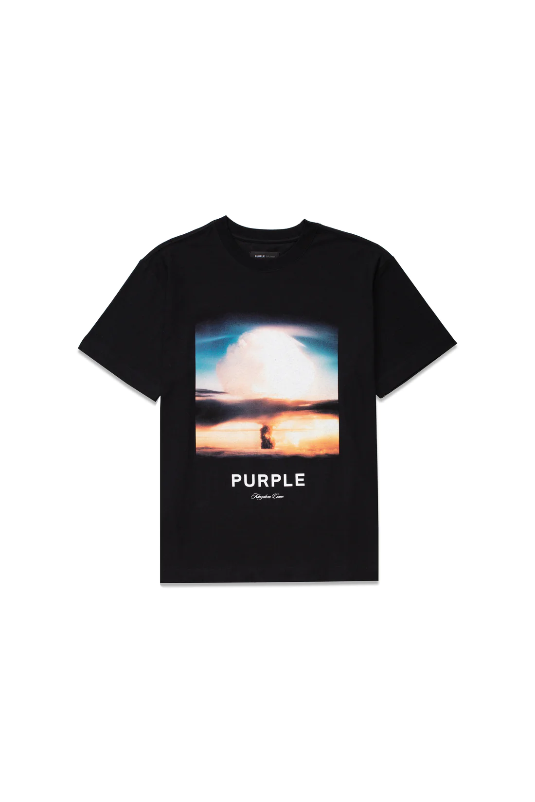 Purple Denim - Textured Jersey SS Tee Black Beauty Sunset
