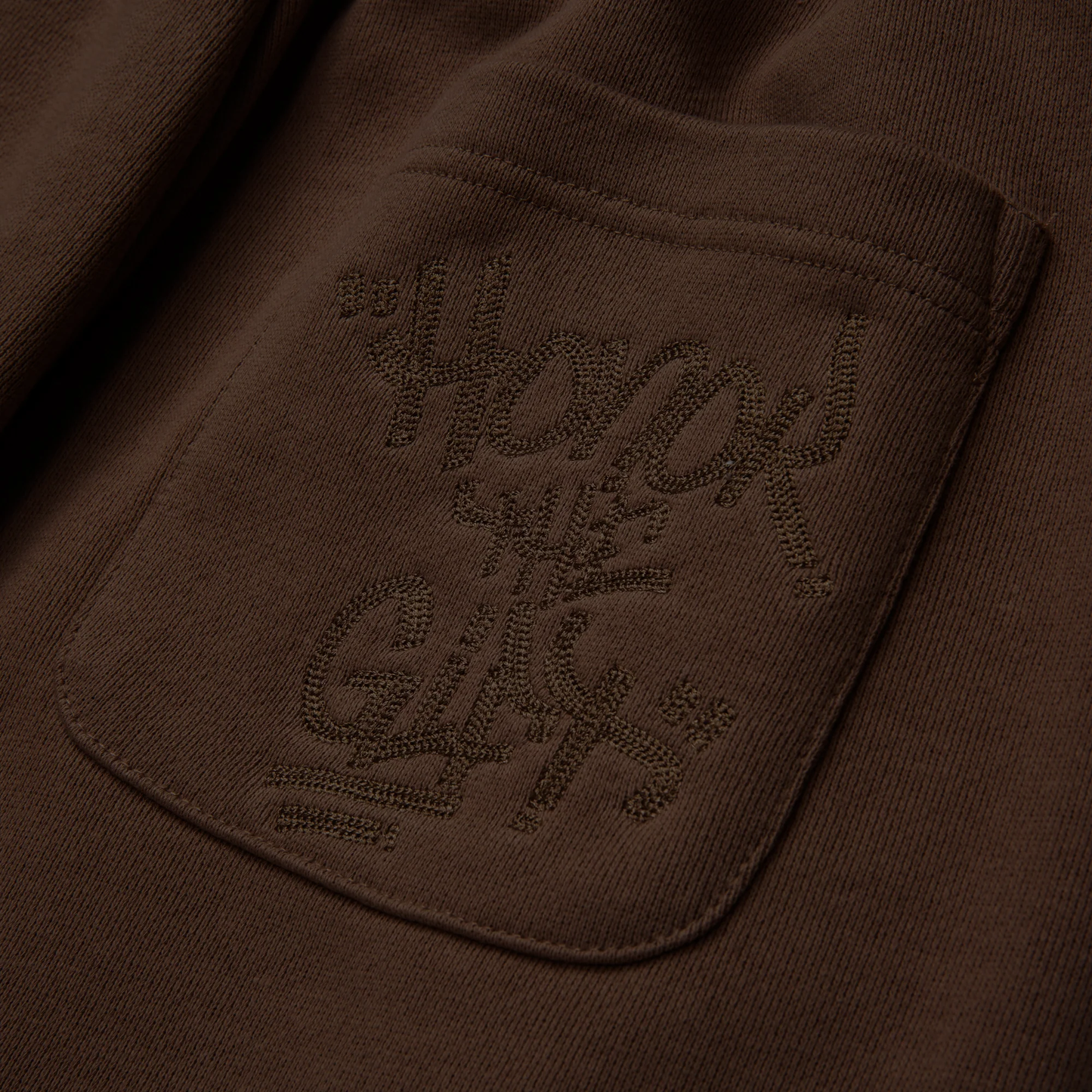 Honor The Gift C-Fall Script Embroidered Sweats - Brown