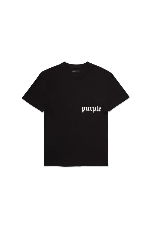 Purple Denim - Texturee Jersey SS Tee Gothic Jumbo Black Beauty