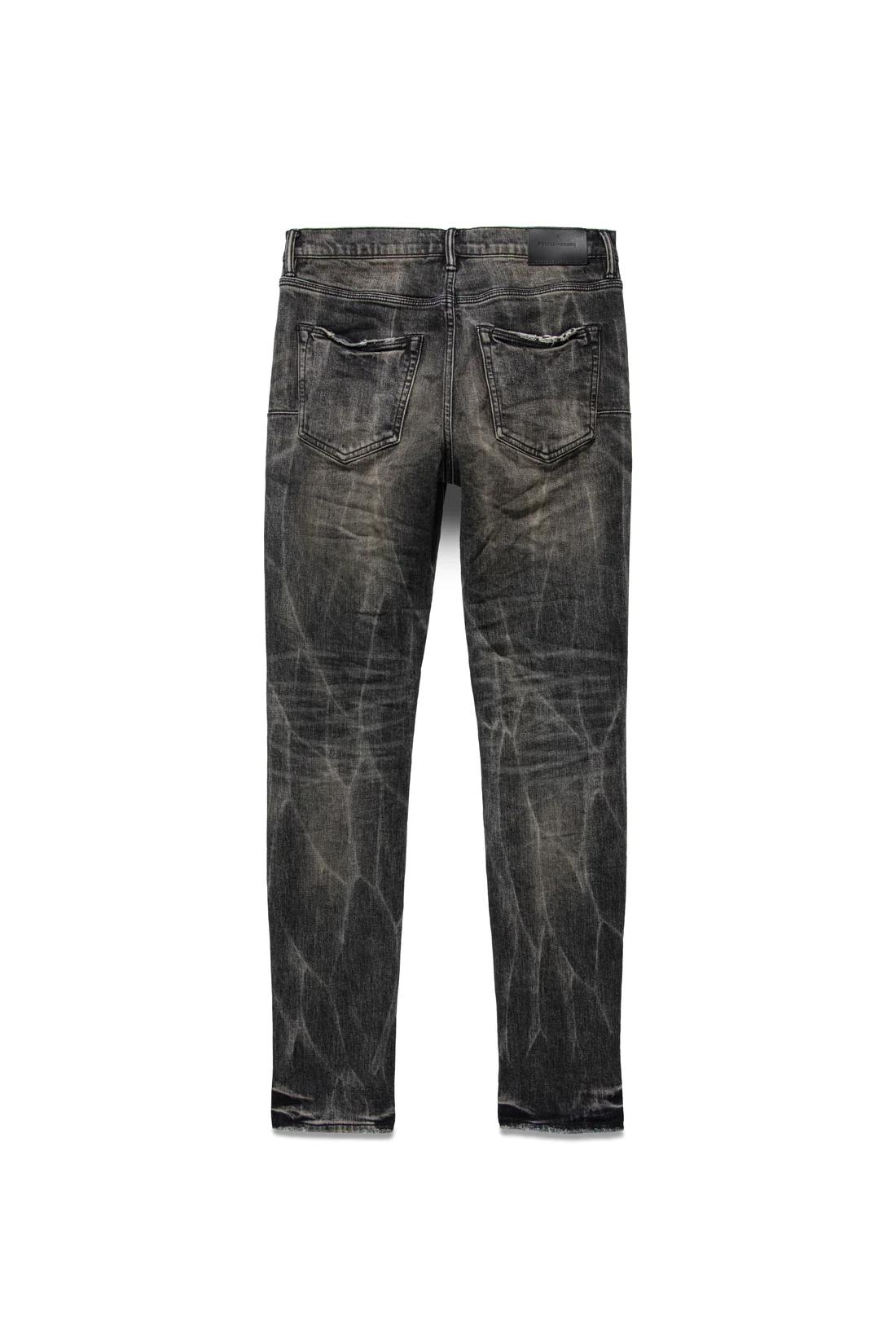 Purple Denim Washed Black Tie Acid