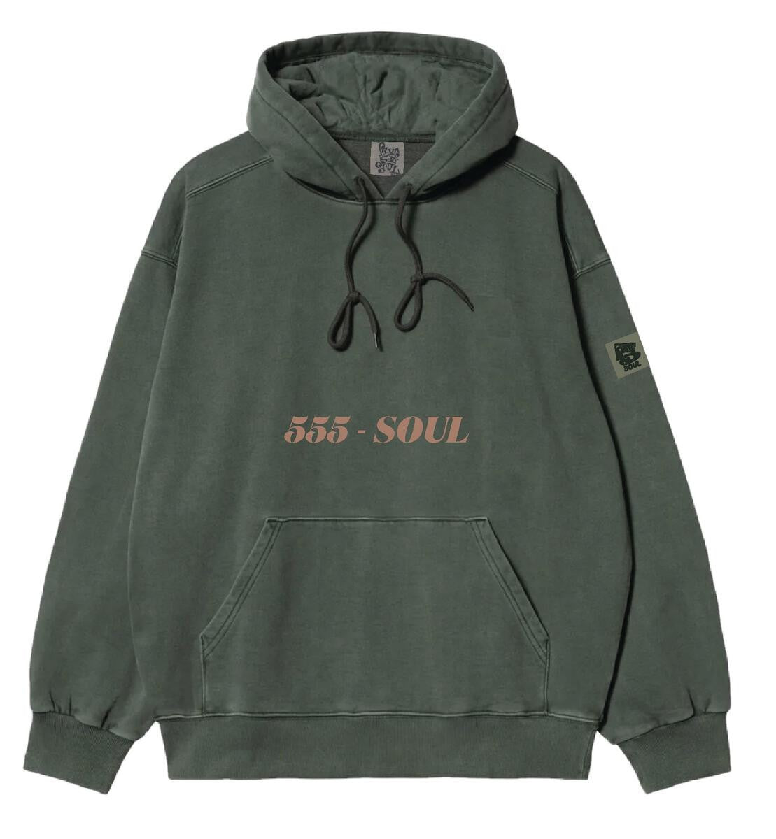 Triple 5 Soul - Line Garment Dye Hoodie (Army)