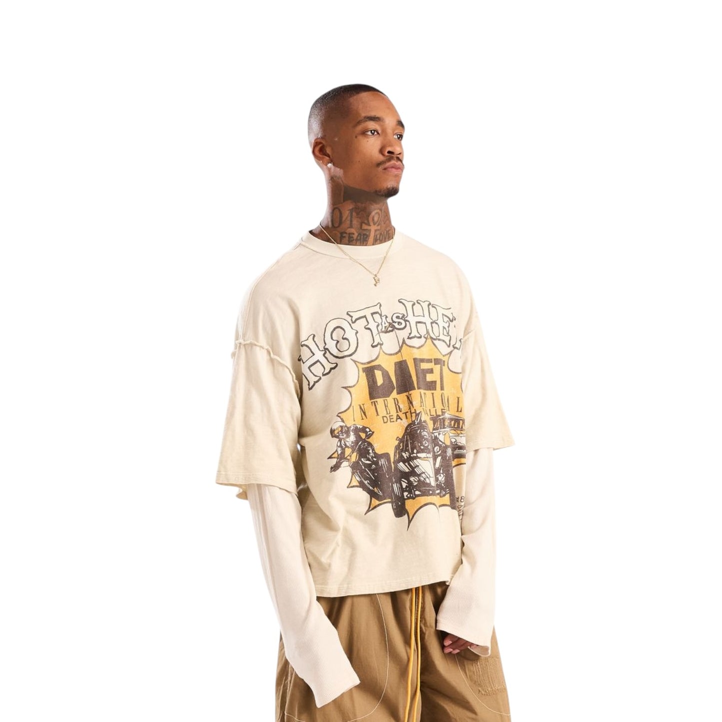 Diet Starts Monday Hot as Hell LS Tee - White