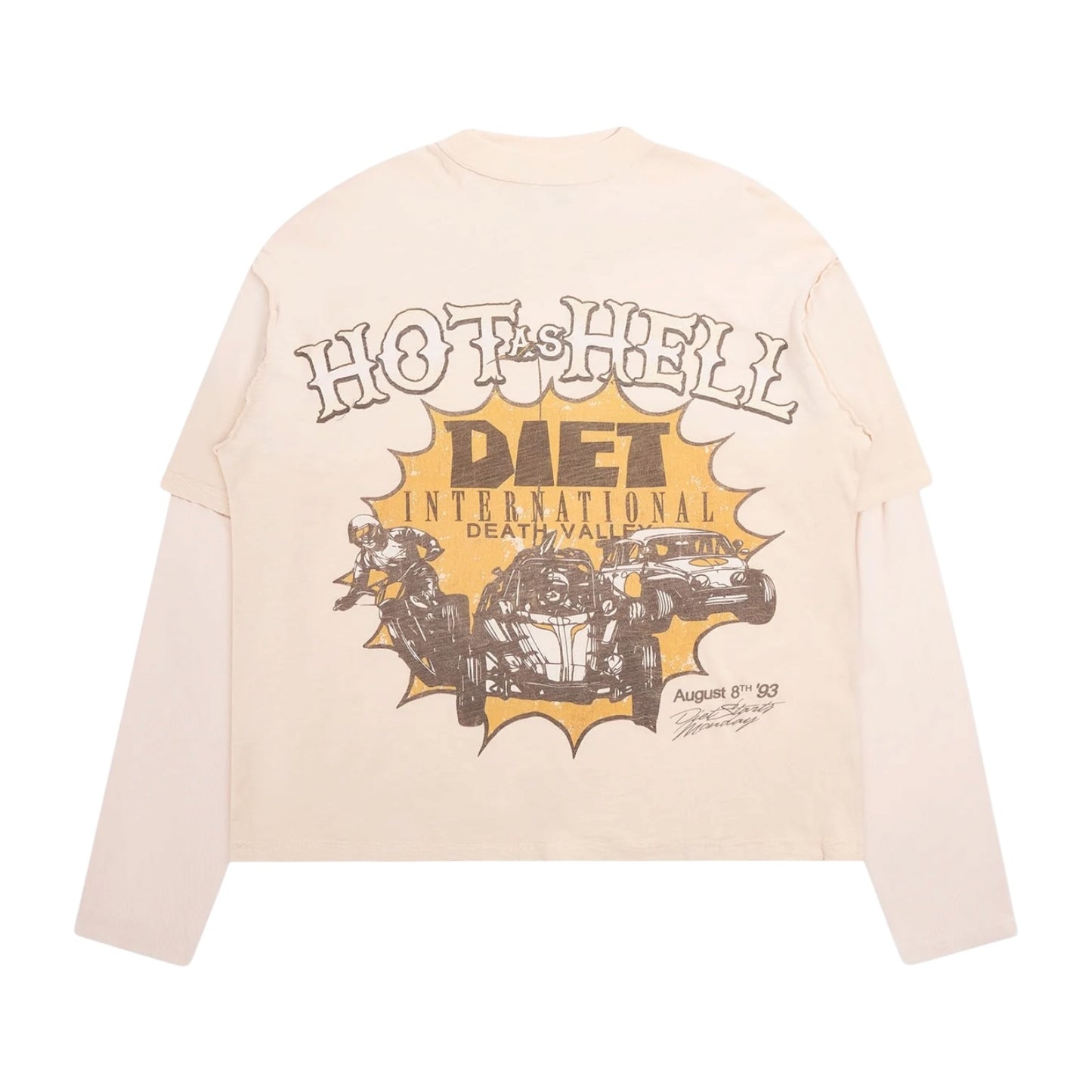 Diet Starts Monday Hot as Hell LS Tee - White