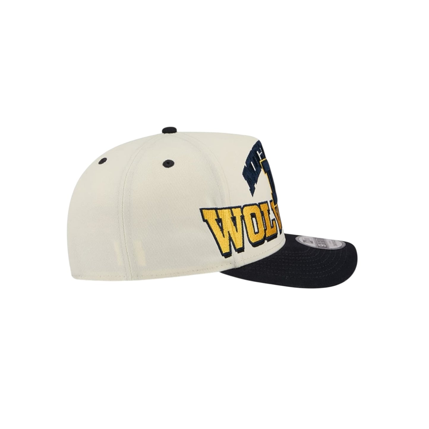 New Era Michigan Wolverines March Madness College Vault A-Frame 9Fifty Snapback - Chrome White