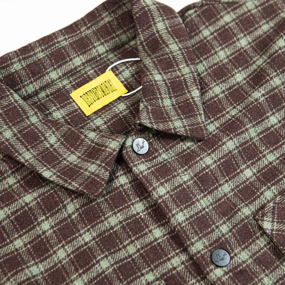 Diet Starts Monday Flannel - Brown