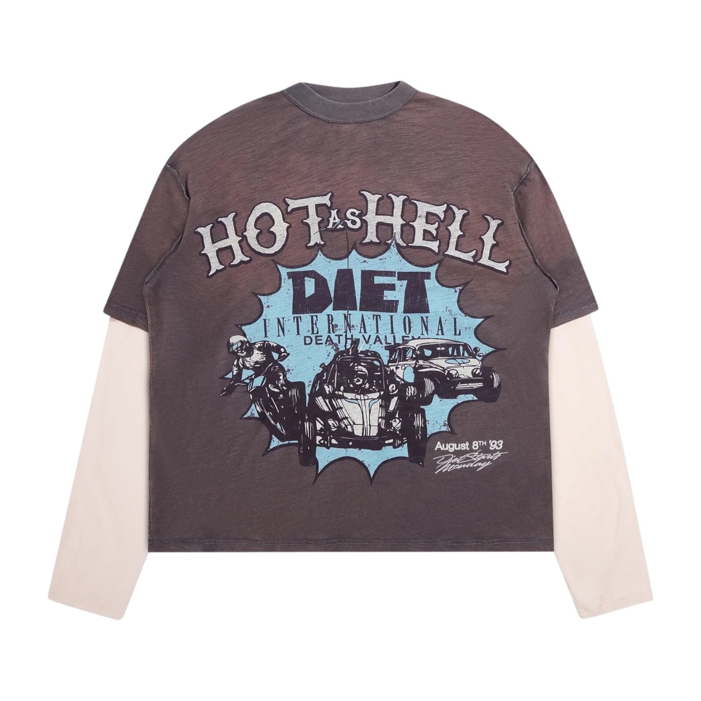 Diet Starts Monday Hot as Hell LS Tee - Black