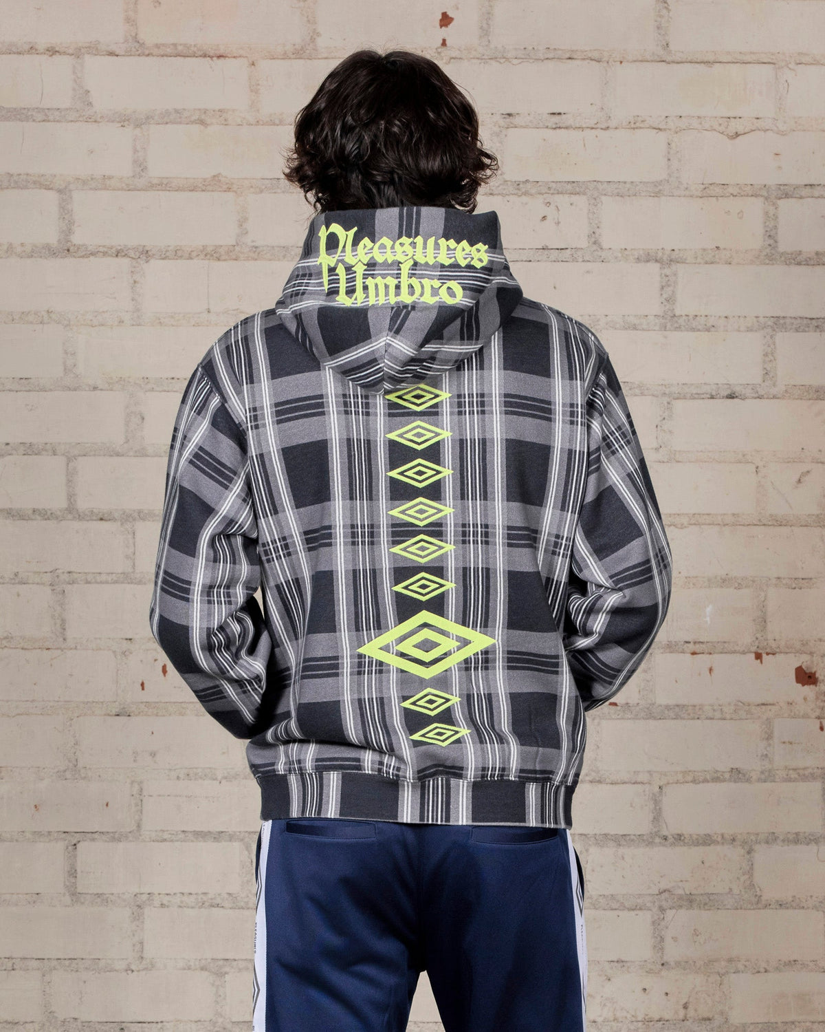 Umbro x Pleasures Spine Plaid Hoodie