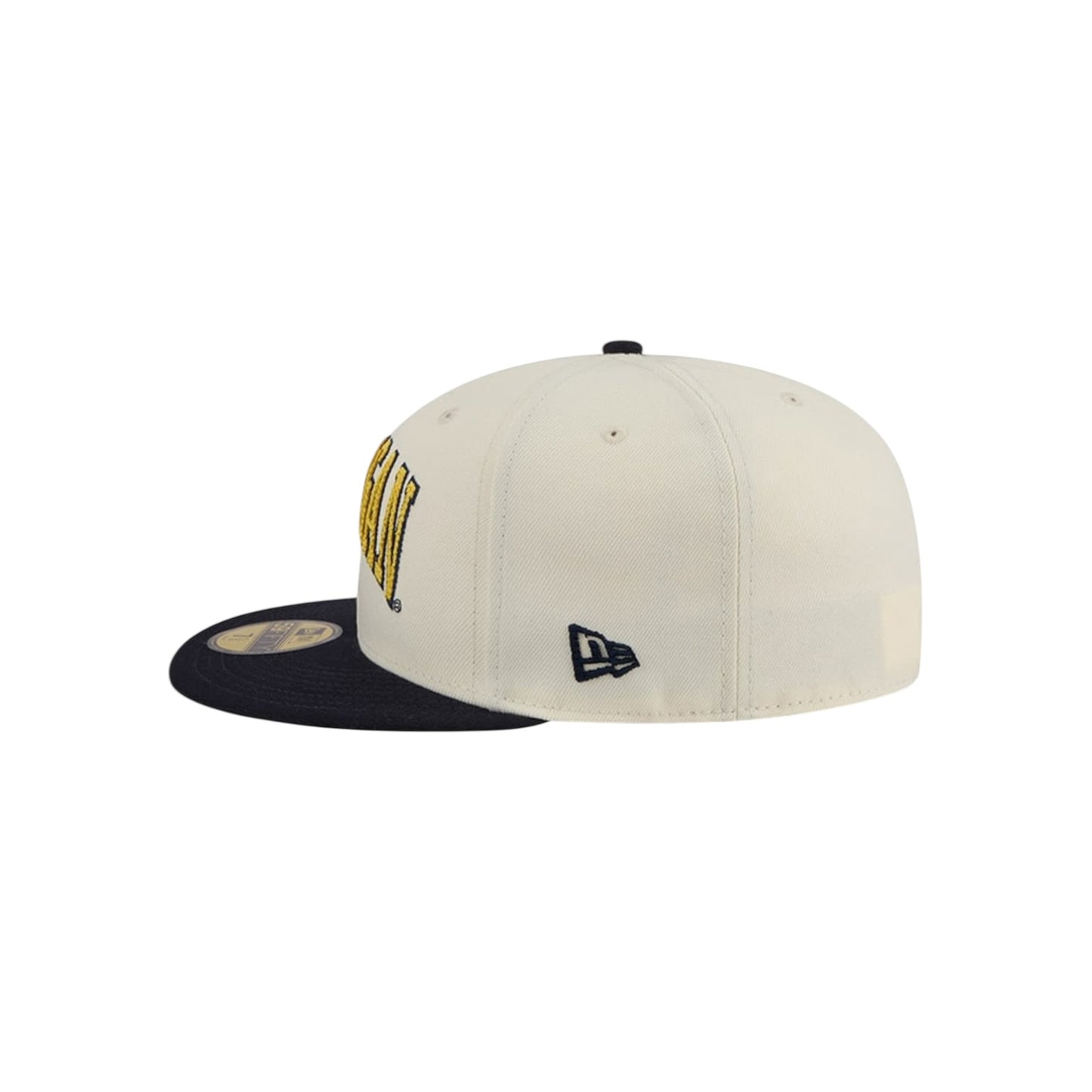 New Era Michigan Wolverines 2 Tone Stitch 59Fifty Fitted - Chrome White