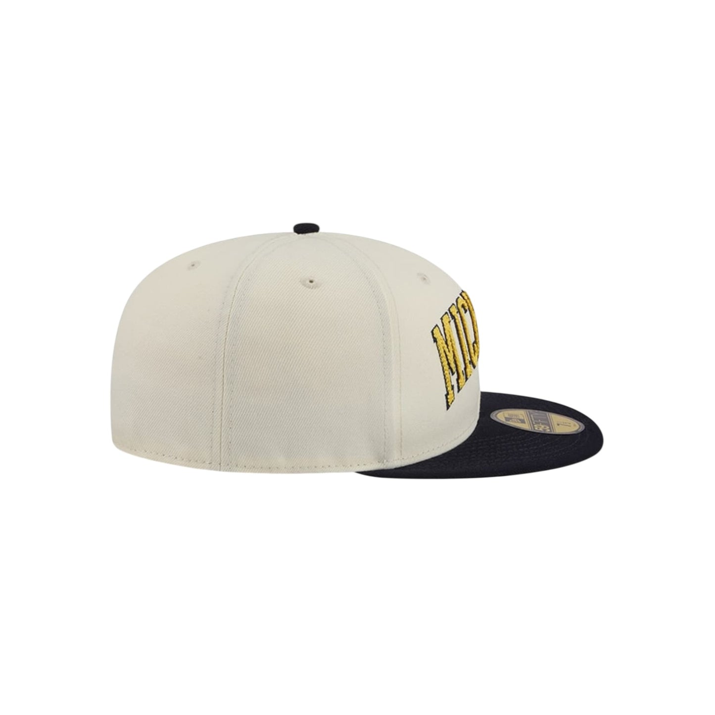 New Era Michigan Wolverines 2 Tone Stitch 59Fifty Fitted - Chrome White
