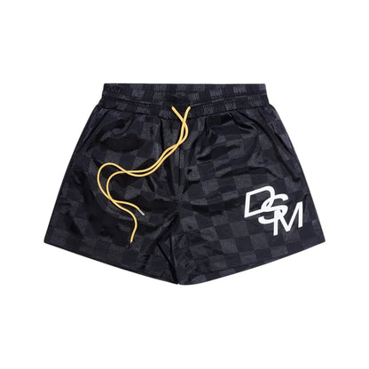 Diet Starts Monday Checkered Nylon Short - Black