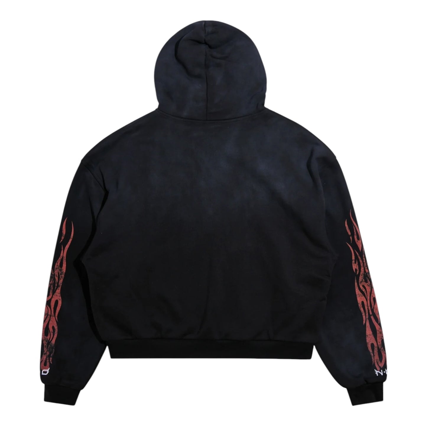 Nothing Grows Overnight Eagle Flame Logo Full Zip Hoodie