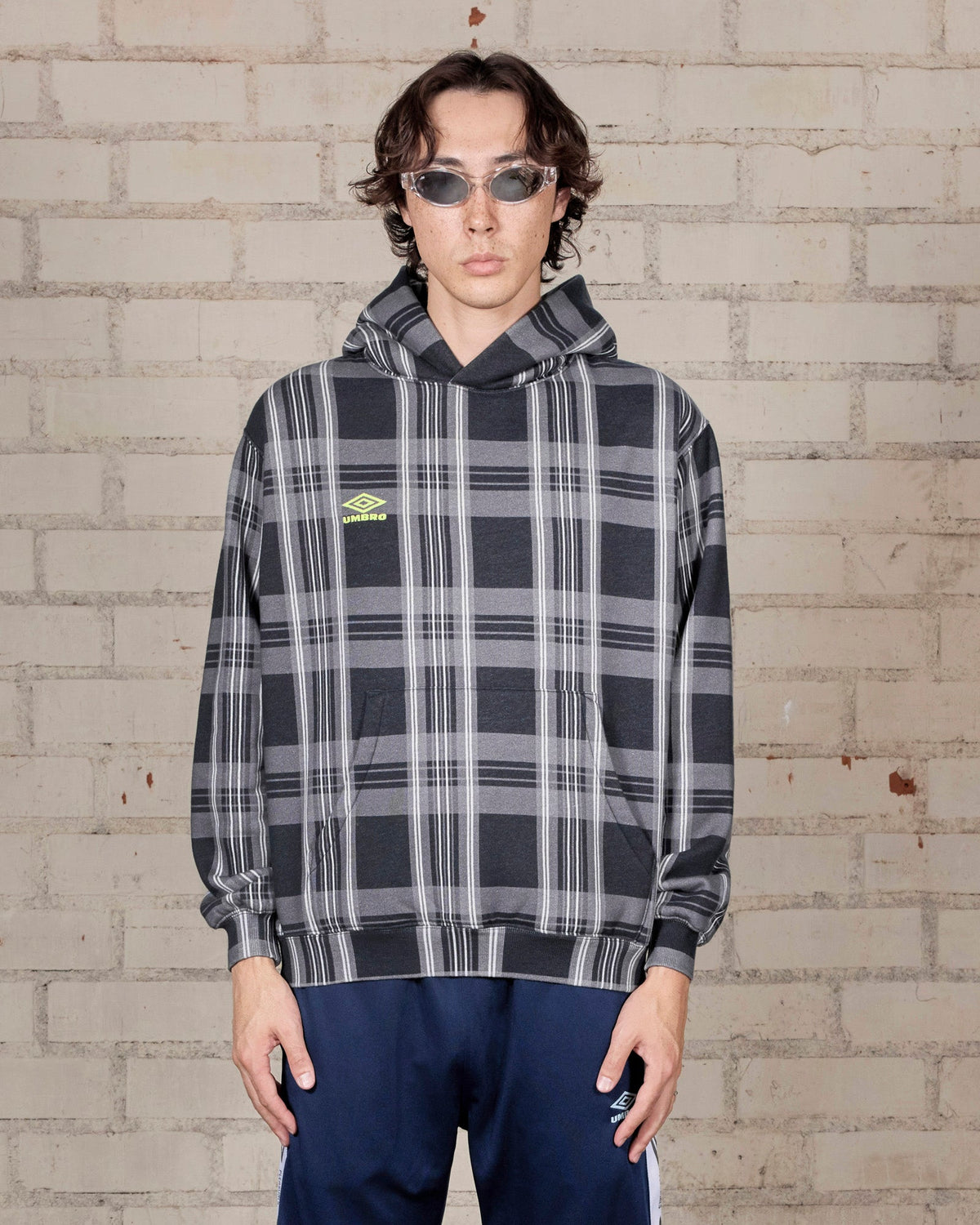 Umbro x Pleasures Spine Plaid Hoodie