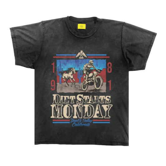 Diet Starts Monday '81 Racing Tee - Black
