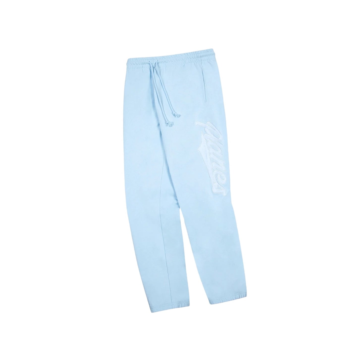 Paper Planes Light Blue Script Fur Relaxed Sweatpant