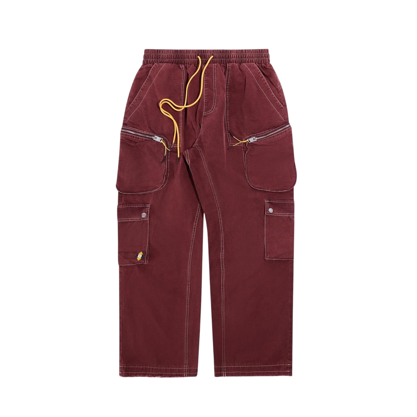 Diet Starts Monday Contrast Cargo Pants - Maroon