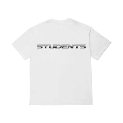 Students Solid SS Tee - White