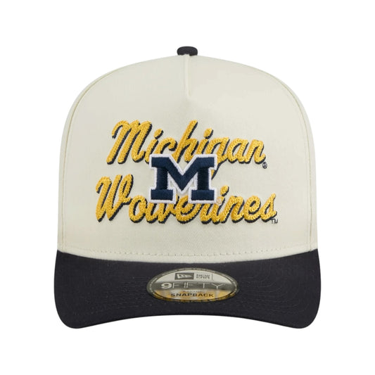 New Era Michigan Wolverines Chainstitch 9Fifty A-Frame Snapback