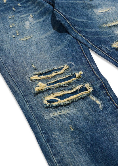 Nothing Grows Overnight Timeless Denim Pant Blue Wash