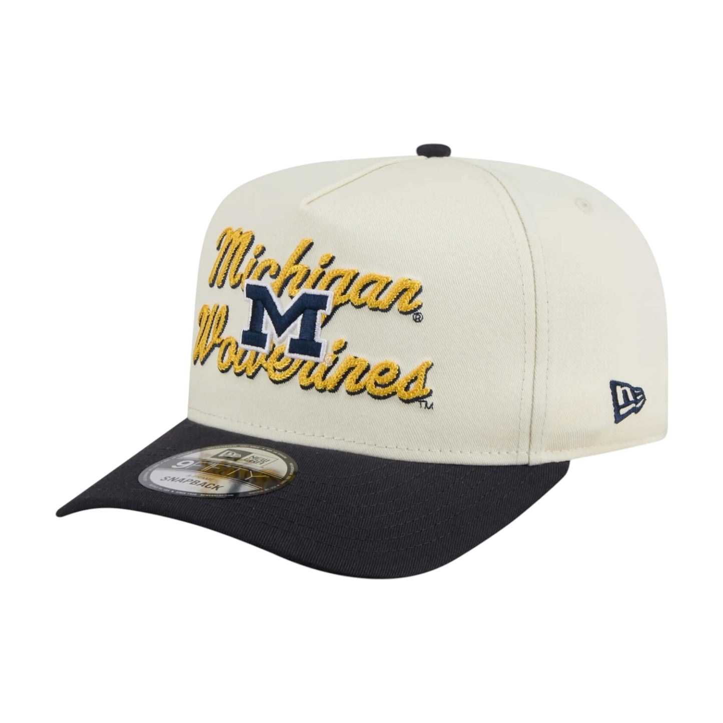New Era Michigan Wolverines Chainstitch 9Fifty A-Frame Snapback
