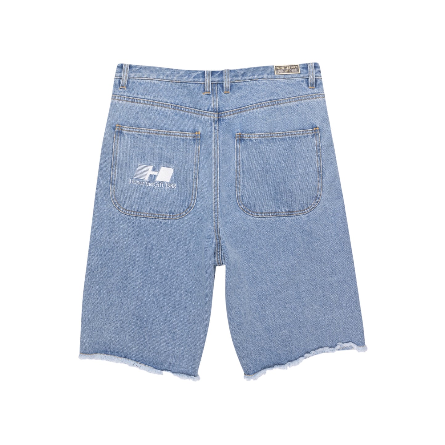 Honor The Gift - Frayed Edge 11" Denim Bermudas