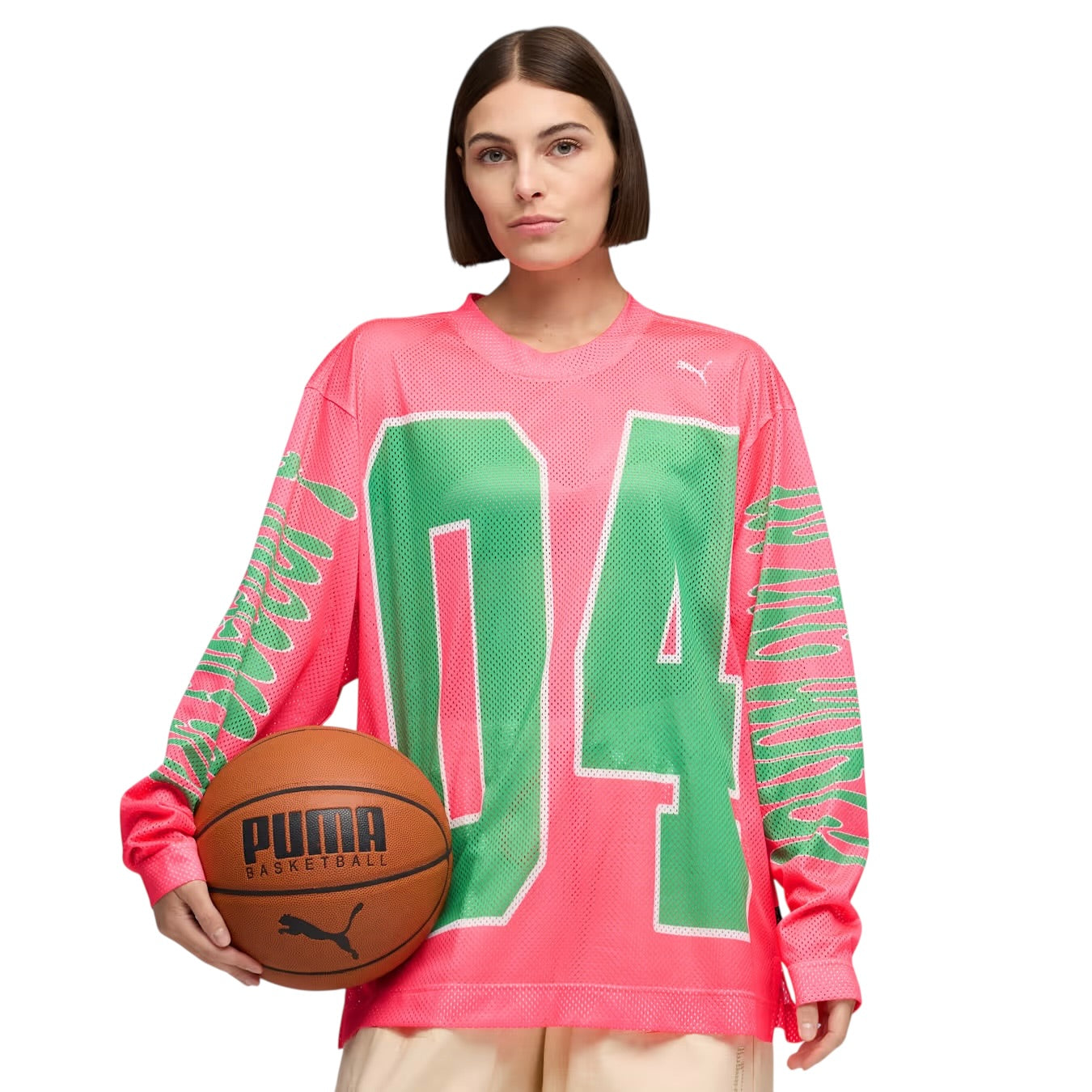 W Puma Flau'jae LS Oversized Jersey