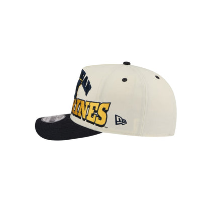 New Era Michigan Wolverines March Madness College Vault A-Frame 9Fifty Snapback - Chrome White