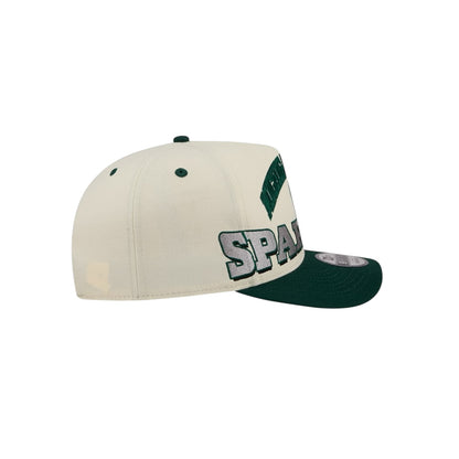 New Era Michigan State Spartans March Madness College Vault A-Frame 9Fifty Snapback - Chrome White