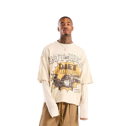 Diet Starts Monday Hot as Hell LS Tee - White