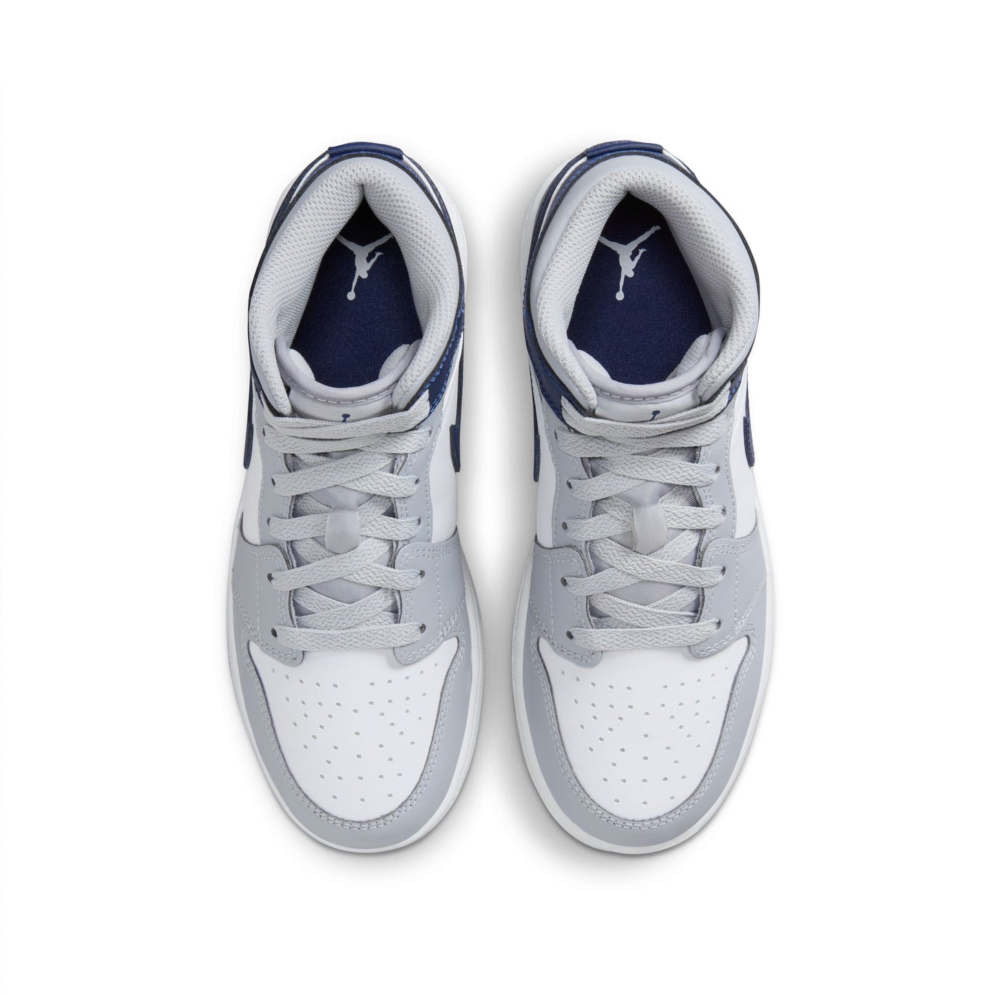 Air Jordan 1 Mid GS "Wolf Grey/Navy" - DQ8423-104