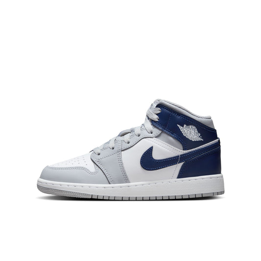 Air Jordan 1 Mid GS "Wolf Grey/Navy" - DQ8423-104