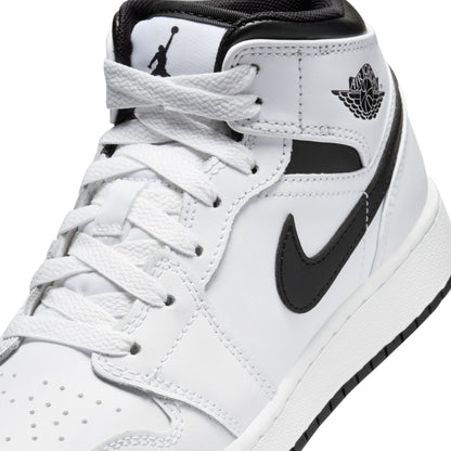 Air Jordan 1 Mid GS "White/Black" - DQ8423-132