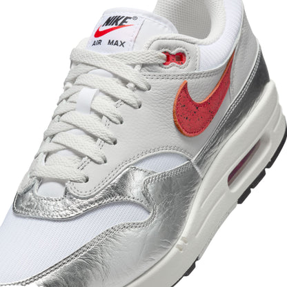 Nike Air Max 1 PRM "Silver/Chile Red"- HF7746-100