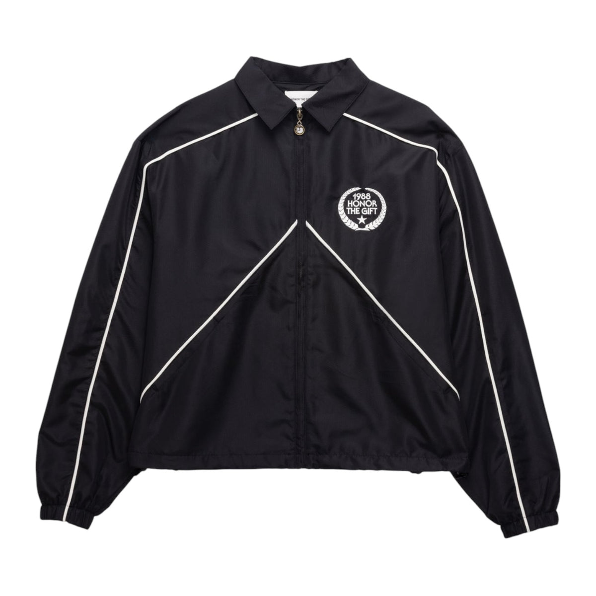 Honor The Gift Honeycomb Track Jacket - Black