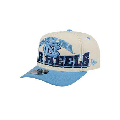 New Era North Carolina Tar Heels March Madness College Vault A-Frame 9Fifty Snapback - Chrome White