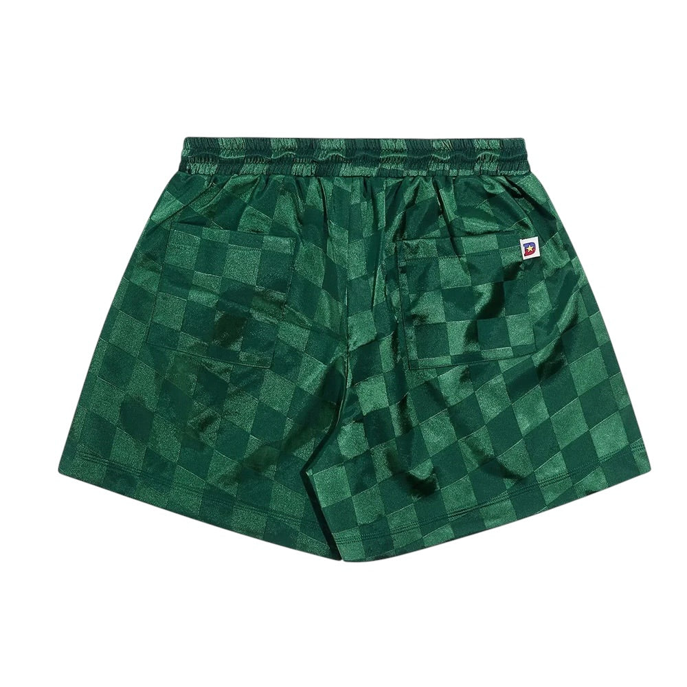 Diet Starts Monday Checkered Nylon Shorts - Green