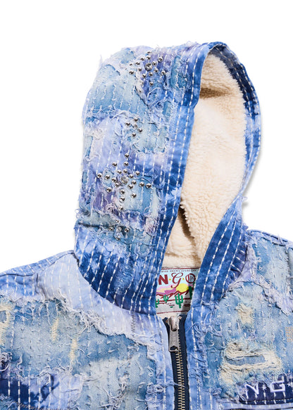 Nothing Grows Overnight Boro Denim Jacket