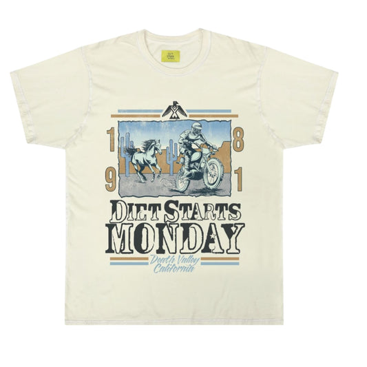 Diet Starts Monday '81 Racing Tee - White