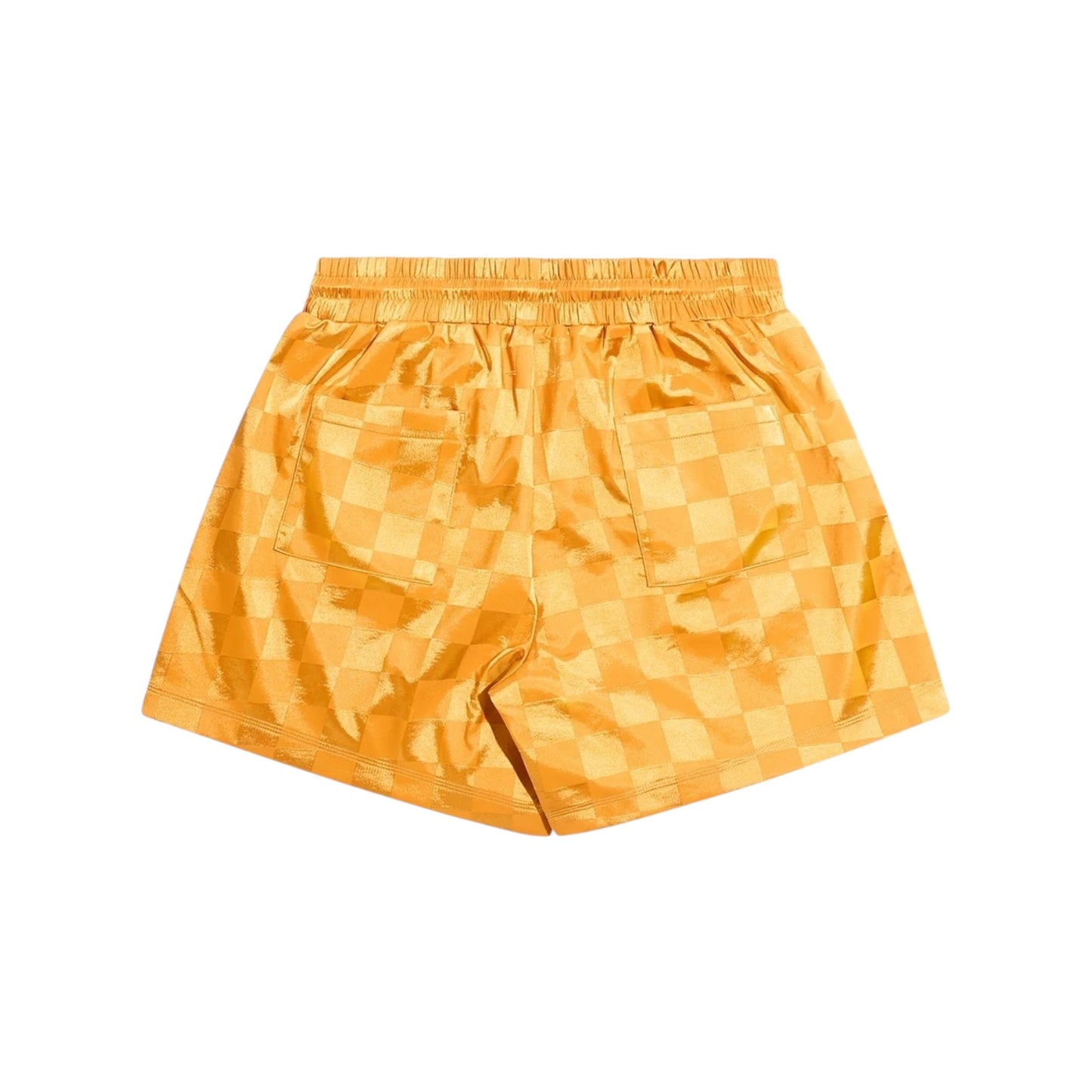 Diet Starts Monday Checkered Nylon Short - Yellow