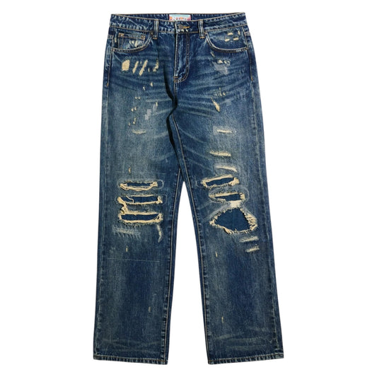 Nothing Grows Overnight Timeless Denim Pant Blue Wash