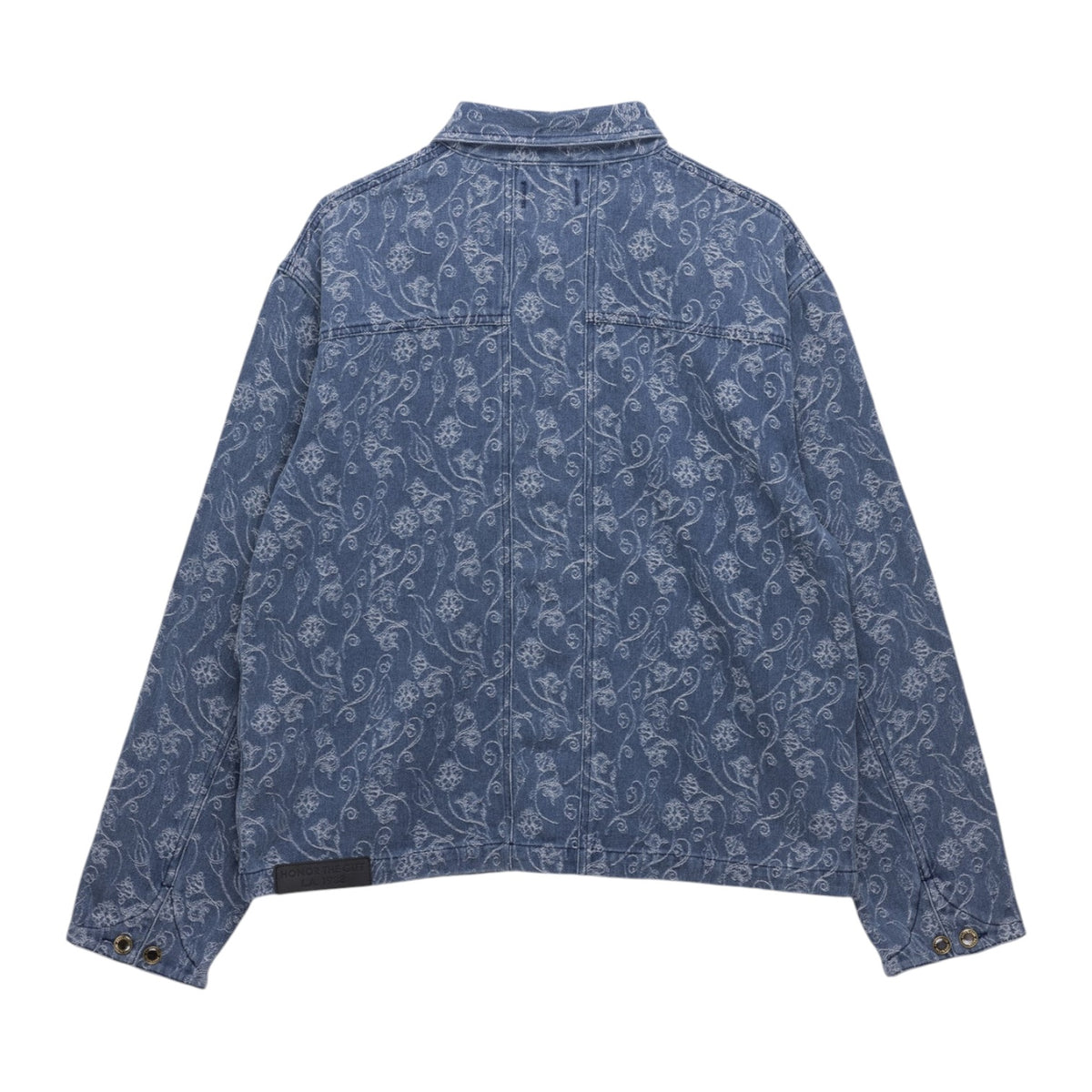 Honor The Gift Floral Utility Jacket - Light Indigo