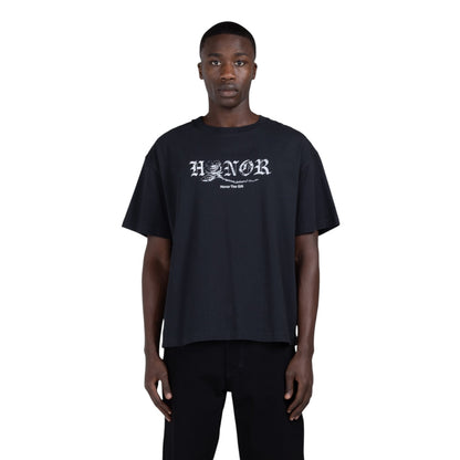 Honor The Gift Fallen Rose Tee - Black