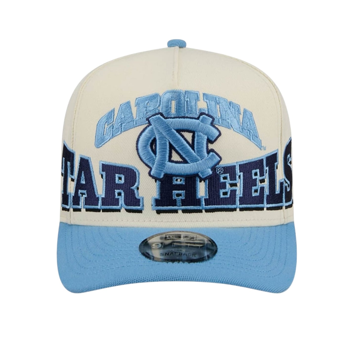 New Era North Carolina Tar Heels March Madness College Vault A-Frame 9Fifty Snapback - Chrome White
