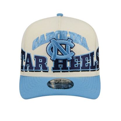 New Era North Carolina Tar Heels March Madness College Vault A-Frame 9Fifty Snapback - Chrome White