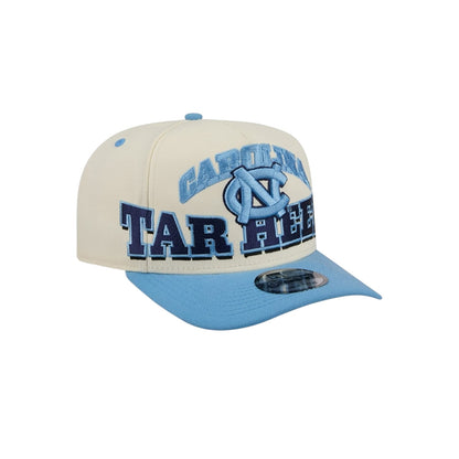 New Era North Carolina Tar Heels March Madness College Vault A-Frame 9Fifty Snapback - Chrome White
